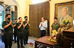 Thượng tướng Nguyễn Tân Cương tri ân các đồng chí nguyên lãnh đạo Bộ Quốc phòng